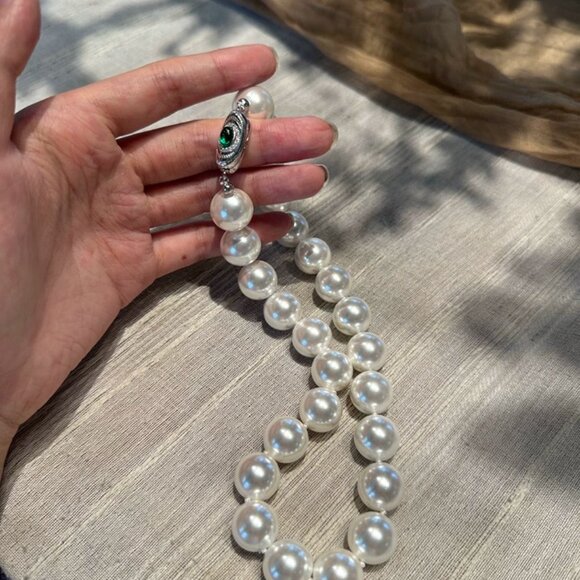 ✨ EXQUISITE BEAUTY! Super Large Australian White Pearl Choker - Picture 3 of 10